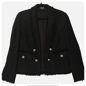 Express Tweed Fringe Blazer (L)